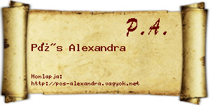 Pós Alexandra névjegykártya